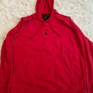 Jordan Red Hoodie with Black Logo